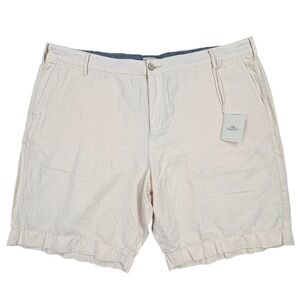 Faherty Malibu Chino Shorts Mens 42 Stone Beige Linen Cotton Resort NEW